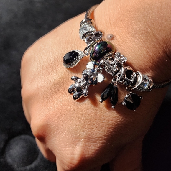 STAINLESS STEEL TWIST CHARM BRACELET - Picture 3 of 6